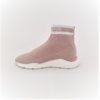 sneakers patrizia pepe calzino rosa argento pp524.13 laterale b